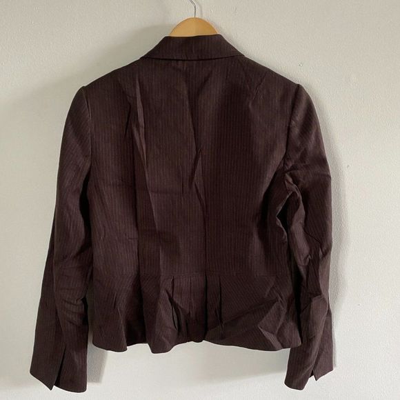 Banana Republic Women's Striped Brown Double Button Stretch Blazer, Size 6 (B1) - Picture 5 of 8